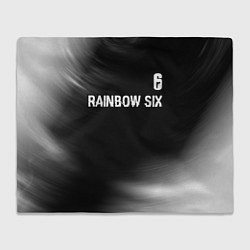 Плед Rainbow Six glitch на темном фоне: символ сверху
