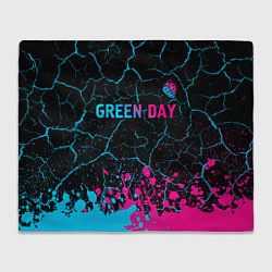 Плед Green Day - neon gradient: символ сверху