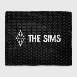 Плед The Sims glitch на темном фоне по-горизонтали