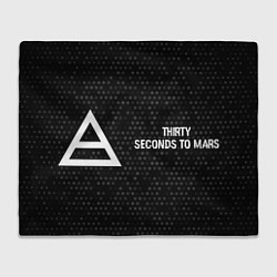 Плед Thirty Seconds to Mars glitch на темном фоне по-го