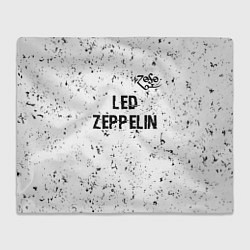 Плед Led Zeppelin glitch на светлом фоне посередине