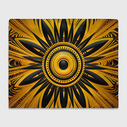 Плед Желто-черный узор в африканском стиле