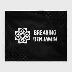 Плед флисовый Breaking Benjamin glitch на темном фоне по-горизон, цвет: 3D-велсофт