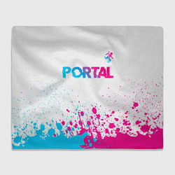 Плед Portal neon gradient style посередине