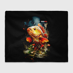 Плед флисовый Carp fisherman, цвет: 3D-велсофт