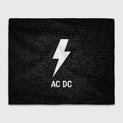 Плед AC DC glitch на темном фоне