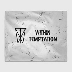 Плед Within Temptation glitch на светлом фоне по-горизо