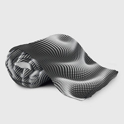 Плед флисовый Чёрно белый точечный абстрактный фон, цвет: 3D-велсофт — фото 2