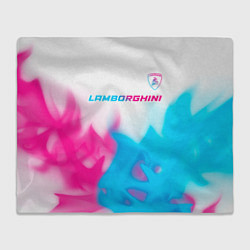 Плед Lamborghini neon gradient style посередине