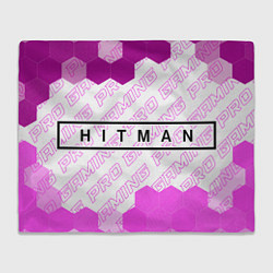 Плед флисовый Hitman pro gaming по-горизонтали, цвет: 3D-велсофт