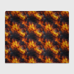Плед флисовый Пламя огня паттерн, цвет: 3D-велсофт