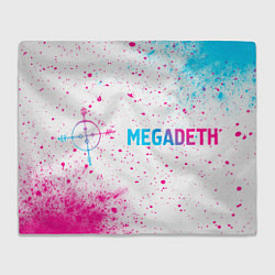 Плед Megadeth neon gradient style по-горизонтали