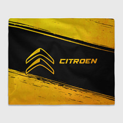 Плед флисовый Citroen - gold gradient по-горизонтали, цвет: 3D-велсофт