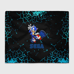 Плед флисовый Sonic sega game, цвет: 3D-велсофт