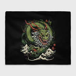Плед Символ года зеленый дракон