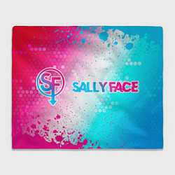 Плед Sally Face neon gradient style по-горизонтали