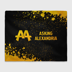 Плед Asking Alexandria - gold gradient по-горизонтали