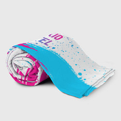 Плед флисовый Tokio Hotel neon gradient style посередине, цвет: 3D-велсофт — фото 2