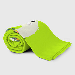 Плед флисовый Летняя лама - альпака в венке, цвет: 3D-велсофт — фото 2