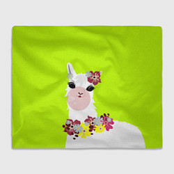 Плед Лама - альпака в венке