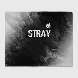 Плед Stray glitch на темном фоне посередине