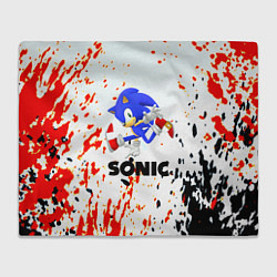 Плед флисовый Sonic краски абстрактные, цвет: 3D-велсофт
