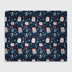 Плед New years pattern with animals