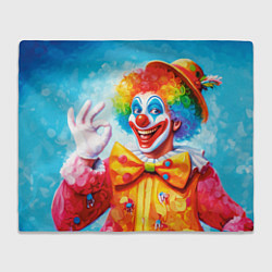 Плед Нейросеть - картина с клоуном
