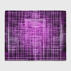 Плед Фиолетовые неоновые полосы киберпанк