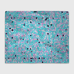 Плед Мозаика розово-голубая