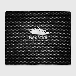 Плед Papa Roach glitch на темном фоне