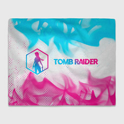 Плед Tomb Raider neon gradient style по-горизонтали