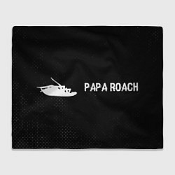 Плед Papa Roach glitch на темном фоне по-горизонтали