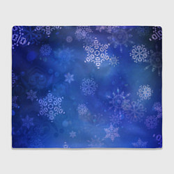 Плед Декоративные снежинки на фиолетовом