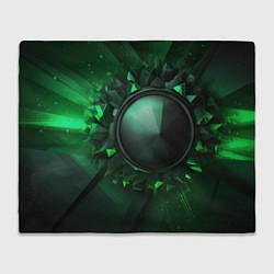 Плед Искусство зеленой абстракции