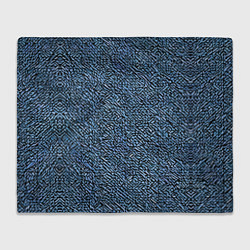 Плед флисовый Чёрные и синие мазки, цвет: 3D-велсофт