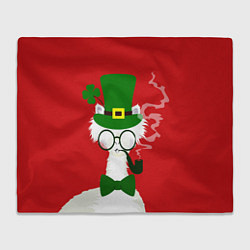 Плед Лама - альпака в день Патрика