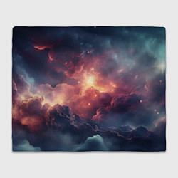 Плед флисовый Космические облака, цвет: 3D-велсофт