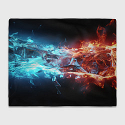 Плед Лед и пламя абстракция