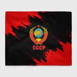 Плед флисовый СССР красные краски, цвет: 3D-велсофт