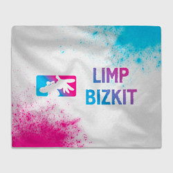 Плед Limp Bizkit neon gradient style по-горизонтали