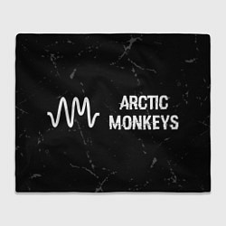 Плед Arctic Monkeys glitch на темном фоне по-горизонтал