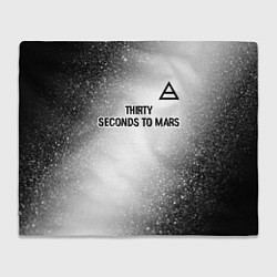 Плед флисовый Thirty Seconds to Mars glitch на светлом фоне посе, цвет: 3D-велсофт