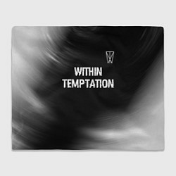 Плед Within Temptation glitch на темном фоне посередине