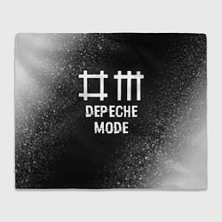 Плед Depeche Mode glitch на темном фоне