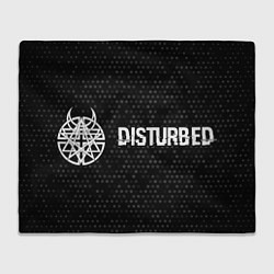 Плед Disturbed glitch на темном фоне по-горизонтали