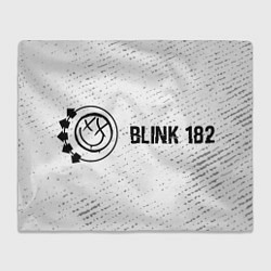 Плед флисовый Blink 182 glitch на светлом фоне по-горизонтали, цвет: 3D-велсофт
