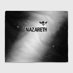 Плед Nazareth glitch на светлом фоне посередине