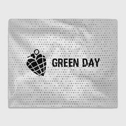 Плед Green Day glitch на светлом фоне по-горизонтали