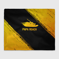Плед флисовый Papa Roach - gold gradient, цвет: 3D-велсофт